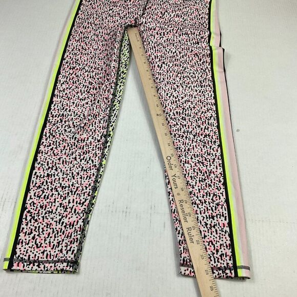 DKNY Sport Womens Cropped Leggings Colorful Print Mid Rise Pull On Size Large - Picture 5 of 12